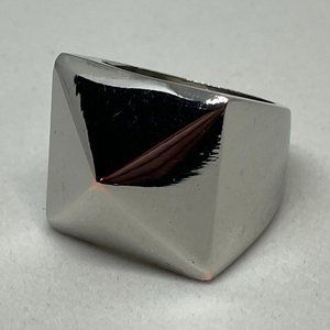 Silver Pyramid Cocktail Ring